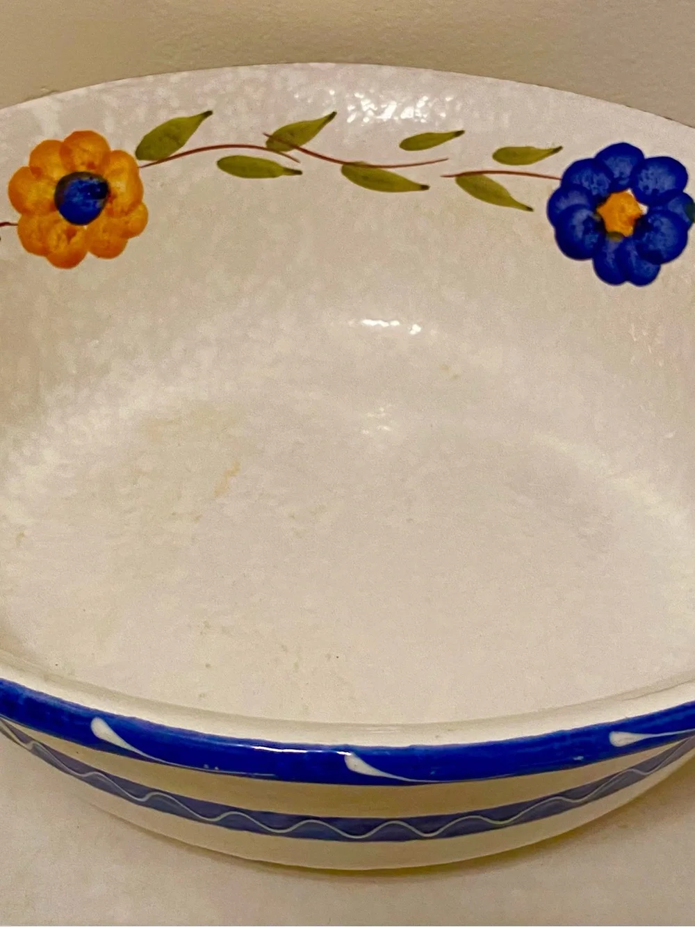 Vintage Furio Made in Italy Ceramic Floral Large 12